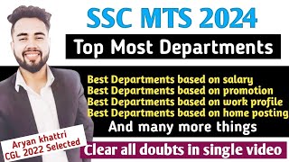 SSC MTS 2024  top most departments  based on salary promotion work profile home posting and more [upl. by Eelitan922]