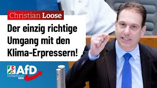 Einzig richtiger Umgang mit KlimaErpressern – Christian Loose AfD [upl. by Avenej]