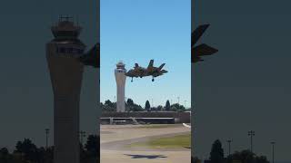 USA Jet Fighter F35 escorting Air Force One and landing [upl. by Born]