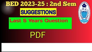 Bed 2nd Sem suggestions  Bsaeu [upl. by Elata259]