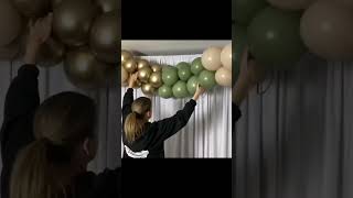 Learn How To Make This Balloon Decoration With Me balloons [upl. by Aisatsan]