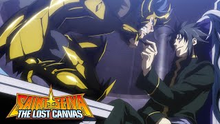 Saint Seiya The Lost Canvas  Manigoldo pelea Thanatos  Español Latino [upl. by Vashtee307]