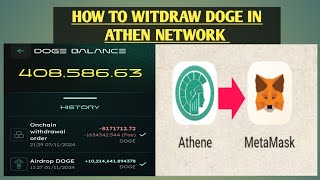 how to witdraw DOGE in Athene network step by step tutorial [upl. by Karney]