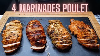 4 MARINADES EXPRESS POUR VOTRE POULET  FACILE ET RAPIDE [upl. by Draned928]