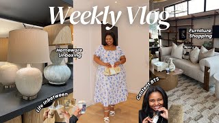 Weekly Vlog  Furniture Shopping Homeware Unboxing Girl Chats Content BTS amp Exciting Announcement [upl. by Atiuqehc574]