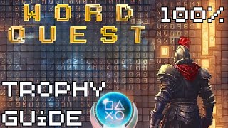 Word Quest  Easy Cheap Fast Platinum  100 Trophy Guide [upl. by Gross730]