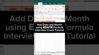 Must know this Excel formula before Interview  Edate formula 💯 [upl. by Carolle]