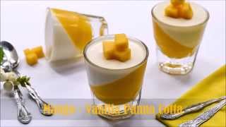 Mango Vanilla Panna Cotta Kothamally [upl. by Anora]