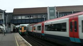 RARE Gatwick Express class 460 460001 speeds through clapham juntion with tone [upl. by Harmonia]