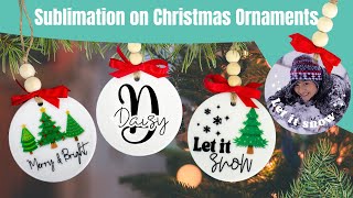 How to Sublimate on Ceramic amp Glass Christmas Ornaments  DIY Christmas Ornaments PYDLIFE [upl. by Giana598]