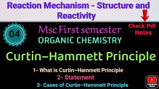 Curtin–Hammett principle Organic Chemistry •MSc 1semester Notes • itschemistrytime [upl. by Rothwell]