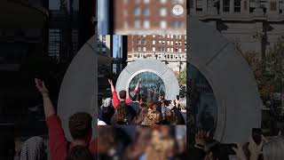 Video portal unveiled in downtown Philadelphia Shorts [upl. by Ama607]