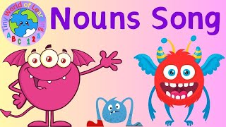 Nouns Song For Kids  Learning About Nouns  All About Nouns  English Grammar For Kids [upl. by Je407]