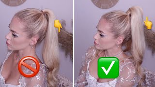 EASY HACK TO ADD MORE VOLUME TO YOUR PONYTAIL [upl. by Anek]