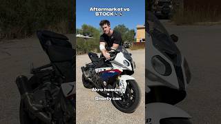 Aftermarket vs Stock Exhaust System Sound Comparison BMW S1000RR bmws1000rr motorcycle biker [upl. by Enella419]