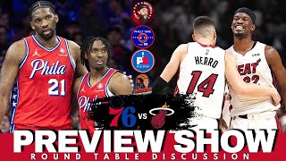 Sixers vs Heat PlayIn Preview Round Table Discussion [upl. by Hallimaj]