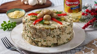 Salata spornica cu pui si ciuperci perfecta pentru sarbatori  JamilaCuisine [upl. by Aneleiram778]