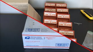 RARE ALARM UNBOXING LOT OF 12 Faraday 10123 Fire Alarm Pull Stations [upl. by Eilloh966]