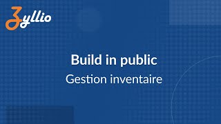 Build in public  Gestion inventaire [upl. by Bowerman]