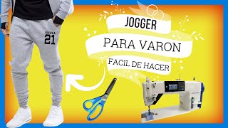 COMO HACER UN PANTALON JOGGER PARA HOMBRE EN TELA FLICHTERRI PARA NEGOCIO  técnicas de costura [upl. by Karyl673]