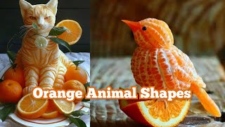 Orange Art in Fruit Salad  Unique Animal Creations [upl. by Kyl199]