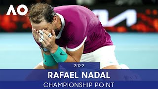 RecordBreaker Rafael Nadal Championship Point  Australian Open 2022 [upl. by Wainwright]