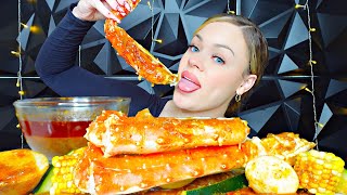 KING CRAB SEAFOOD BOIL MUKBANG  ASMR EATING [upl. by Ojok858]