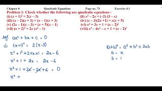 Check whether the following are quadratic equations  i x  12  2x – 3 [upl. by Godfrey]