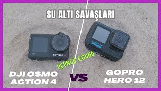 GOPRO HERO 12 ve DJI OSMO ACTION 4 SU ALTI TESTLERİ [upl. by Etirugram]