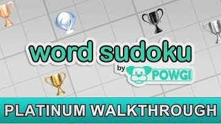 Word Sudoku by POWGI Platinum Walkthrough  PS4 amp Vita Stackable [upl. by Pazice]