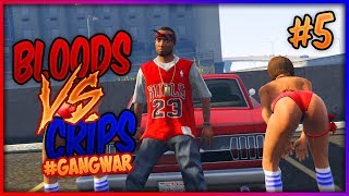 GTA 5 Twin Brothers BLOODS VS CRIPS GANG WAR 5 GTA 5 RP [upl. by Aicilec]