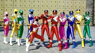 Timeranger Vs GoGoV Henshin amp Roll Call [upl. by Jaco911]