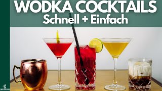 5 Cocktails mit Vodka 🍏 Schnell  Einfach [upl. by Naillij]