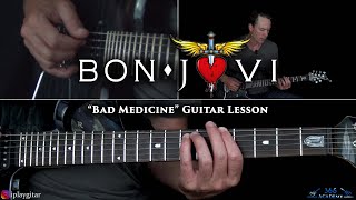 Bon Jovi  Bad Medicine Guitar Lesson [upl. by Rubi119]