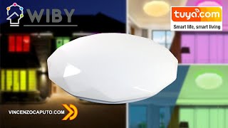 Plafoniera led Smart By Wiby Italia compatibile Tuya Smart e Home Assistant [upl. by Ayekram]