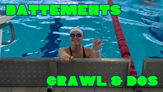 Natation  Les Battements en Crawl amp Dos [upl. by Irok561]