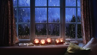 Heavy Rain On Window Sounds for Sleep 8 Hours  Cozy Reading Nook Ambience [upl. by Serge]