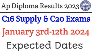 Ap Diploma Results 2023  January 3rd to 12th 2024  Results expected dates [upl. by Hayse5]