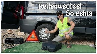 Radwechsel  Reifenwechsel beim Wohnmobil  Praxis Test [upl. by Anoik769]