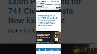 indian navy civilians exam postponed notice [upl. by Ninos907]