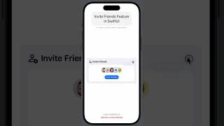 Concept Invite friends in SwiftUI [upl. by Nywled689]