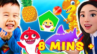 Addition Shark 11 to 55 amp Colors Finger Family  Nursery Rhymes  More DoReMi Kids Songs [upl. by Adnorehs]