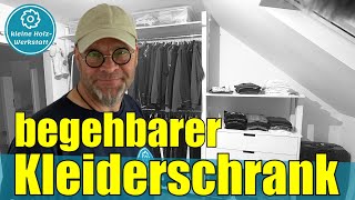 begehbaren Kleiderschrank mit wenig Werkzeug selber bauen⎜kleine holzwerkstatt [upl. by Whitford]