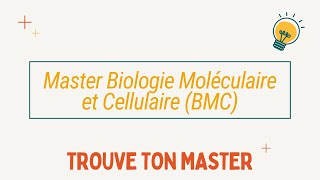 Master Biologie Moléculaire et Cellulaire BMC  Trouve ton Master 2024 [upl. by Carter]