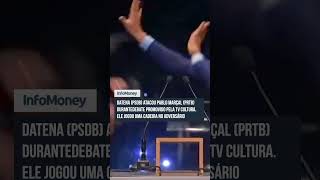 Datena parte para cima de Marçal e ataca adversário com cadeira em debate datena pablomarçal [upl. by Nepean]