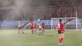 Heidi Gadsby scores for Onchan Yellows v AC Malew 32 Floodlit Cup Div 1 8 December 2024 [upl. by Areis]