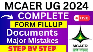 MCAER UG 2024 Application Form  MCAER UG Registration 2024 How To Fill MCAER UG 2024 Form [upl. by Ainigriv475]