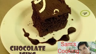 CHOCOLATE ICING  how to make Chocolate icing  Sams Cooking Videos [upl. by Enninaej493]