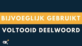 Bijvoeglijk gebruikt voltooid deelwoord [upl. by Tloh564]