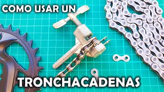 Cómo usar tronchacadenas  cortacadenas de bicicleta [upl. by Gerstein]